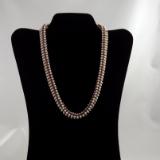 N-108 Woven Necklace w/Swarovski Crystal Pearls