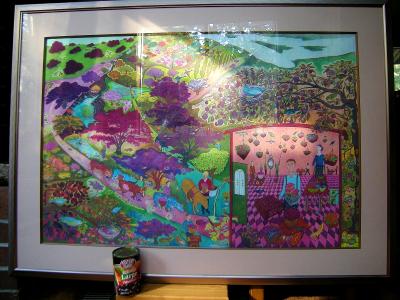 Framed print of Plum Orchard drawing