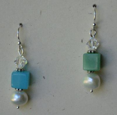 Candy Jade and Pearl Earrings Candy Jade and Pearl Earrings