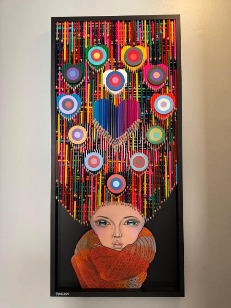 Love Is All Around (21x45 inches) $2500