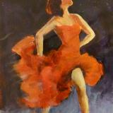 Flamenco Dancer in Red ~ Sold