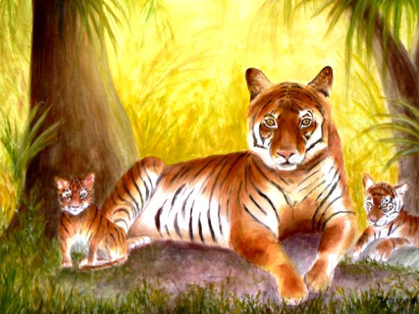 Tiger and Cubs