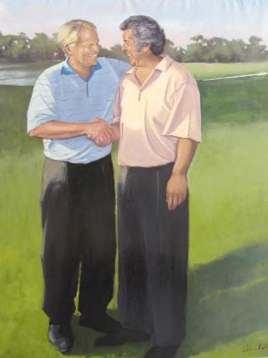 Jack and Tony 72x60" oil Jack and Tony 72x60" oil