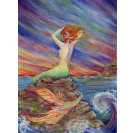 Siren Song mermaid greeting card