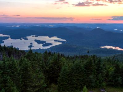 Blue Mountain Lake and Minnow Pond Sunset Blue Mountain Lake and Minnow Pond Sunset