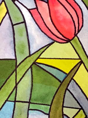 Stained Glass Tulip