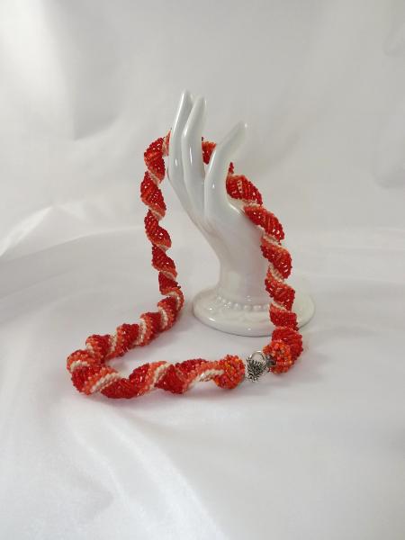 N-91 Orange Spiral Necklace
