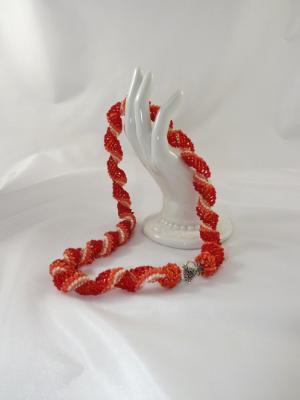 N-91 Orange Spiral Necklace