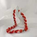 N-91 Orange Spiral Necklace