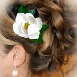 Magnolia Hair Clip Life Size