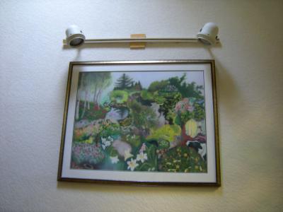 Framed print of Maxims' Garden drawing