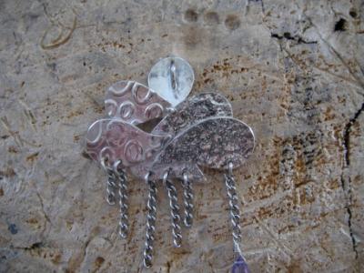 14-011 Sterling Paisley Cloud Pendant  