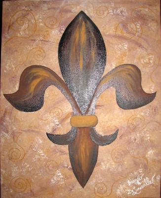 Fleur de Lis Earthtones