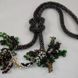 N-88 Midnight Crocheted Rope Tassel Necklace