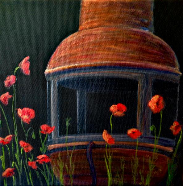 Chimnea Amongst the Poppies - Steve's Garden Series