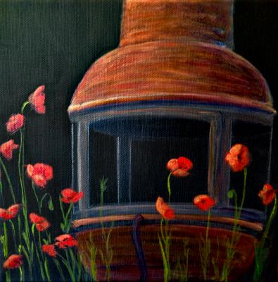 Chimnea Amongst the Poppies - Steve's Garden Series