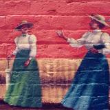 Farmer's Alliance Mural, detail (Pontificating Suffragists)