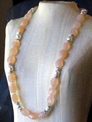 Peach Chalcedony Necklace Peach Chalcedony Necklace