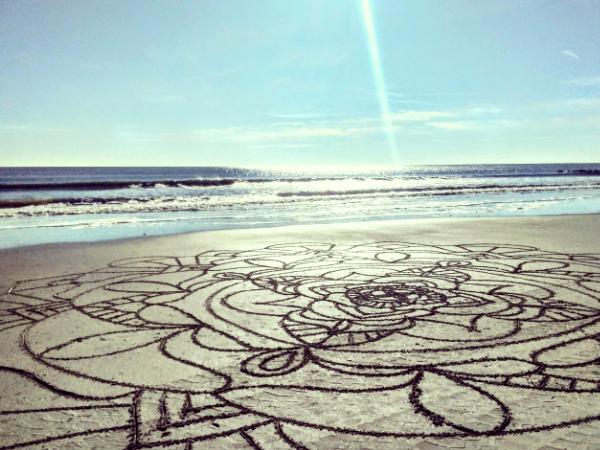 Large scale sand mandala 