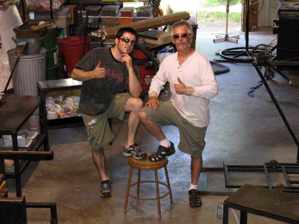 Father & son after good day blowing