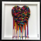 Dripping Heart 1 (25.5x25.5 inches) $495