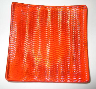 Textured orange plate