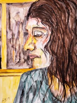 In her yellow room of sadness, she reflects on all the possibilities she turned away from over the years, leading her into... In her yellow room of sadness, she reflects on all the possibilities she turned away from over the years, leading her into...