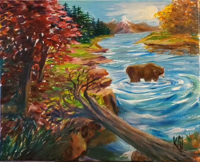 Autumn Bear landscape