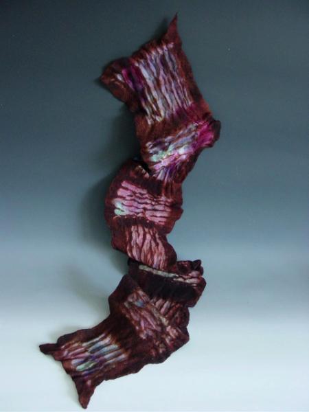 Felted Shibori scarf