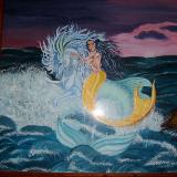 Close-up of mermaid painting