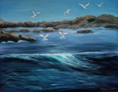 Terns over a Wave