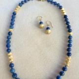 Denim Blue Lapis Necklace Set