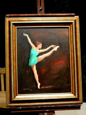 Ballerina in green