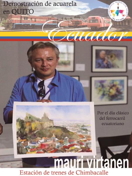 Watercolor demonstration in Quito - Ecuador, 25.06.2019