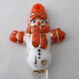 TO22071 - Large Snowman Ornament- Orange/Black