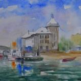 Giurgiu (Romania) at the foot of the Danube river 1, 20cm x 30cm, 2016