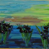 SOLD Out of the Water Series 9 x 12 Acrylic on Canvas board Embellished prints available 