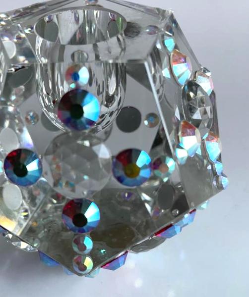 BRIGHT STAR Pentagon Shape Paperweight / Single Candle Holder
