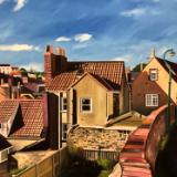 Rooftops at Burnt Lane St Peter Port Guernsey.