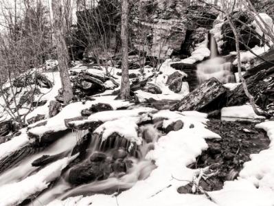 Bushnellsville Falls Black and White Bushnellsville Falls Black and White