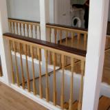 Rosewood (kokobolo) and oak balustrade with handrail