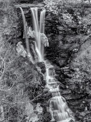 Silky Haines Falls Black and White Silky Haines Falls Black and White