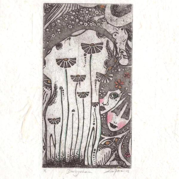 Daisy Chain Limited Edition Etching of Dasiy Fairies and flowers SALE