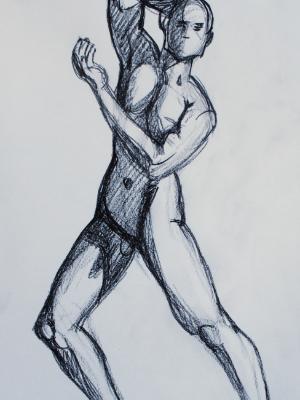 Male Nude, Standing