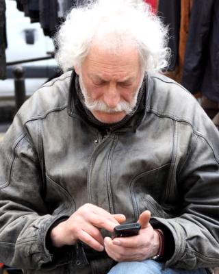 Man Checking his Cellphone
