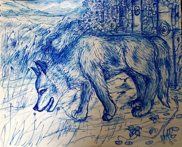 The Lone Blue Wolf