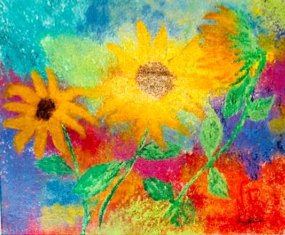 SOLD Frolicking Sunflowers 1 SOLD Frolicking Sunflowers 1