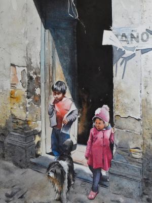 Bolivian innocence, 38cm x 56cm, 2021