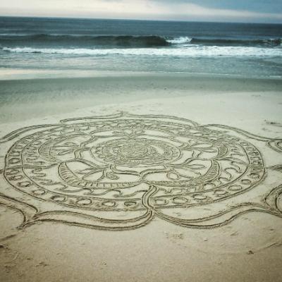 Large scale sand mandala 