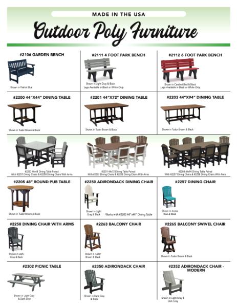 outdoor polycraft furniture